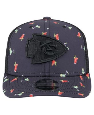 Мужская темно-синяя /черная кепка Kansas City Chiefs Adventure Drinks с рисунком 9SEVENTY Stretch Snap от New Era