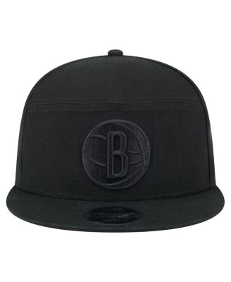 Мужская черная кепка-бейсболка New Era из парусины Brooklyn Nets Adventure с разрезной панелью размером 9 на пятьдесят дюймов