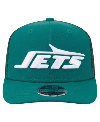 Мужская зеленая кепка New York Jets Main Trucker 9SEVENTY с эластичной застежкой-молнией New Era