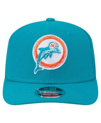 Мужская шапка Aqua Miami Dolphins Main Trucker 9SEVENTY с эластичной застежкой-молнией новой эры