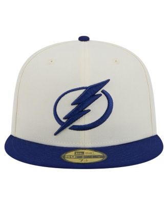 Мужская двухцветная приталенная шляпа New Era кремового цвета Tampa Bay Lightning Chrome длиной 59 сантиметров