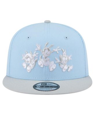 Мужская светло-голубая/серая двухцветная кепка-снэпбэк Animaniacs от New Era длиной 9 футов 5 дюймов