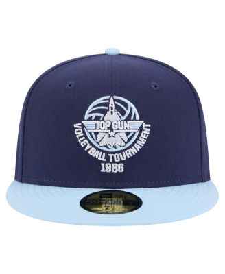 Мужская темно-синяя/светло-голубая двухцветная шляпа Top Gun от New Era, 59 штук, приталенная шляпа