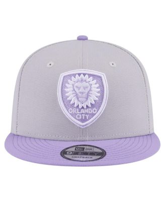 Мужская двухцветная кепка-бейсболка New Era серого цвета Orlando City SC Color Pack размером 9 футов 5 дюймов