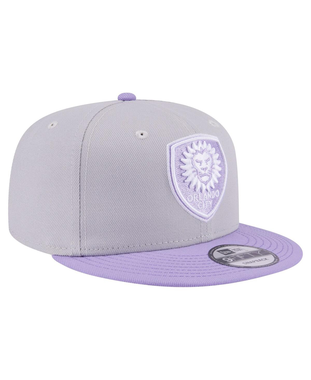 NEW ERA MEN'S GRAY ORLANDO CITY SC COLOR PACK TWO-TONE 9FIFTY SNAPBACK HAT 