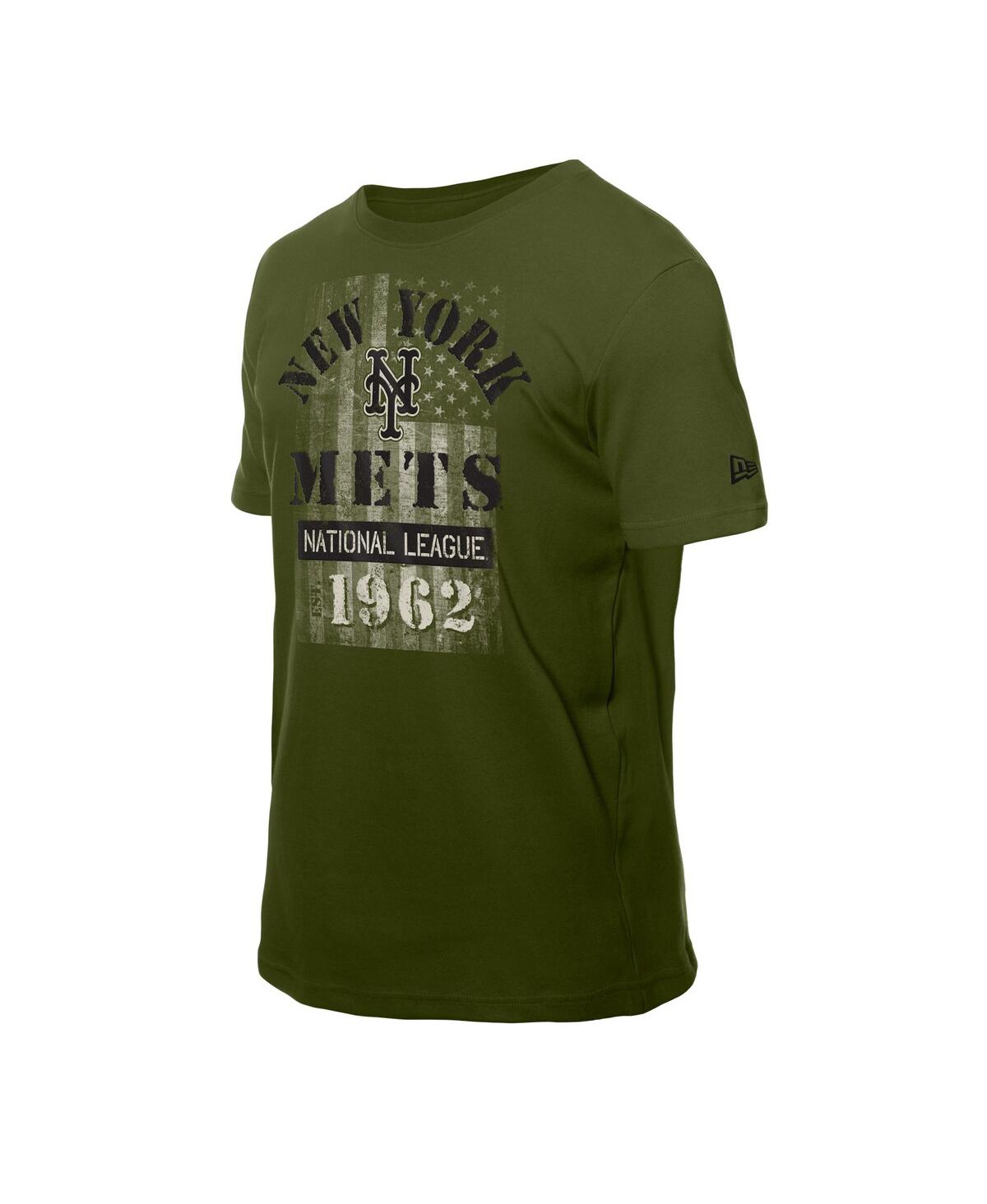 NEW ERA MEN'S GREEN NEW YORK METS ARMED FORCES T-SHIRT 