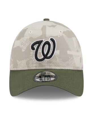 Мужская светло-бежевая/оливковая шляпа New Era Nationals 2025, посвященная Дню Вооруженных сил, с регулируемой длиной 920 см.