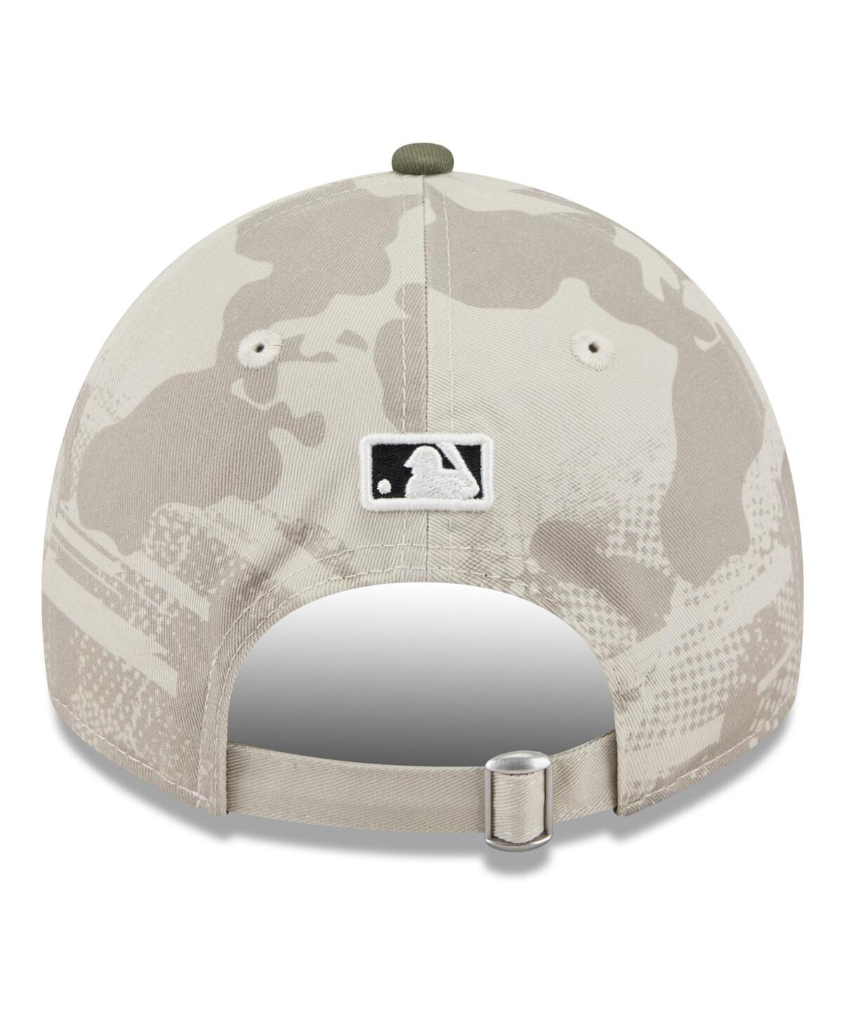 NEW ERA MEN'S LIGHT BEIGE/OLIVE PITTSBURGH PIRATES 2025 ARMED FORCES DAY 9TWENTY ADJUSTABLE HAT 