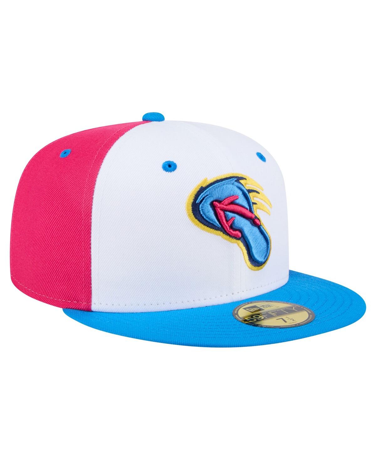 New Era Men's White/blue San Antonio Missions Copa De La Diversion 59fifty Fitted Hat