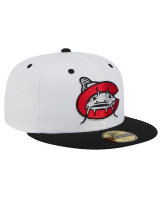 Men's White/Black Carolina Mudcats Authentic Collection 59FIFTY Fitted Hat