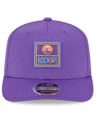 Новая мужская фиолетовая шапка Colorado Rockies 2025 City Connect Fan Pack 9SEVENTY с регулируемой головкой.