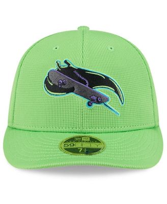 Мужская неоново-зеленая бейсболка New Era Tampa Bay Rays City Connect для тренировок по бейсболке с низким профилем, 59-дюймовая приталенная шляпа