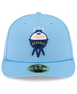Мужская светло-голубая бейсболка New Era Milwaukee Brewers City Connect для тренировок по бейсболке с низким профилем, 59-дюймовая приталенная шляпа