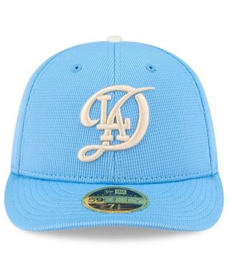 Мужская светло-голубая бейсболка New Era Los Angeles Dodgers City Connect для тренировок по бейсболке с низким профилем, 59-дюймовая приталенная шляпа