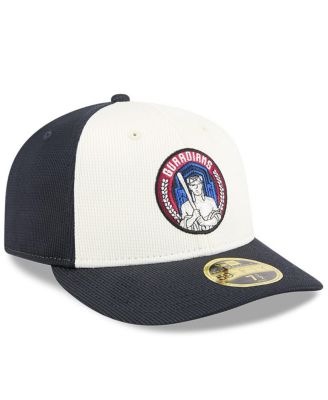 Men's Navy/White Cleveland Guardians City Connect Batting Practice Low Profile 59FIFTY Fitted Hat