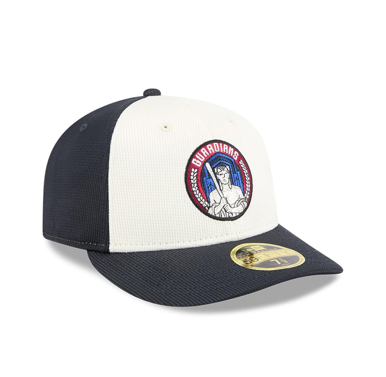 Men's Navy/White Cleveland Guardians City Connect Batting Practice Low Profile 59FIFTY Fitted Hat