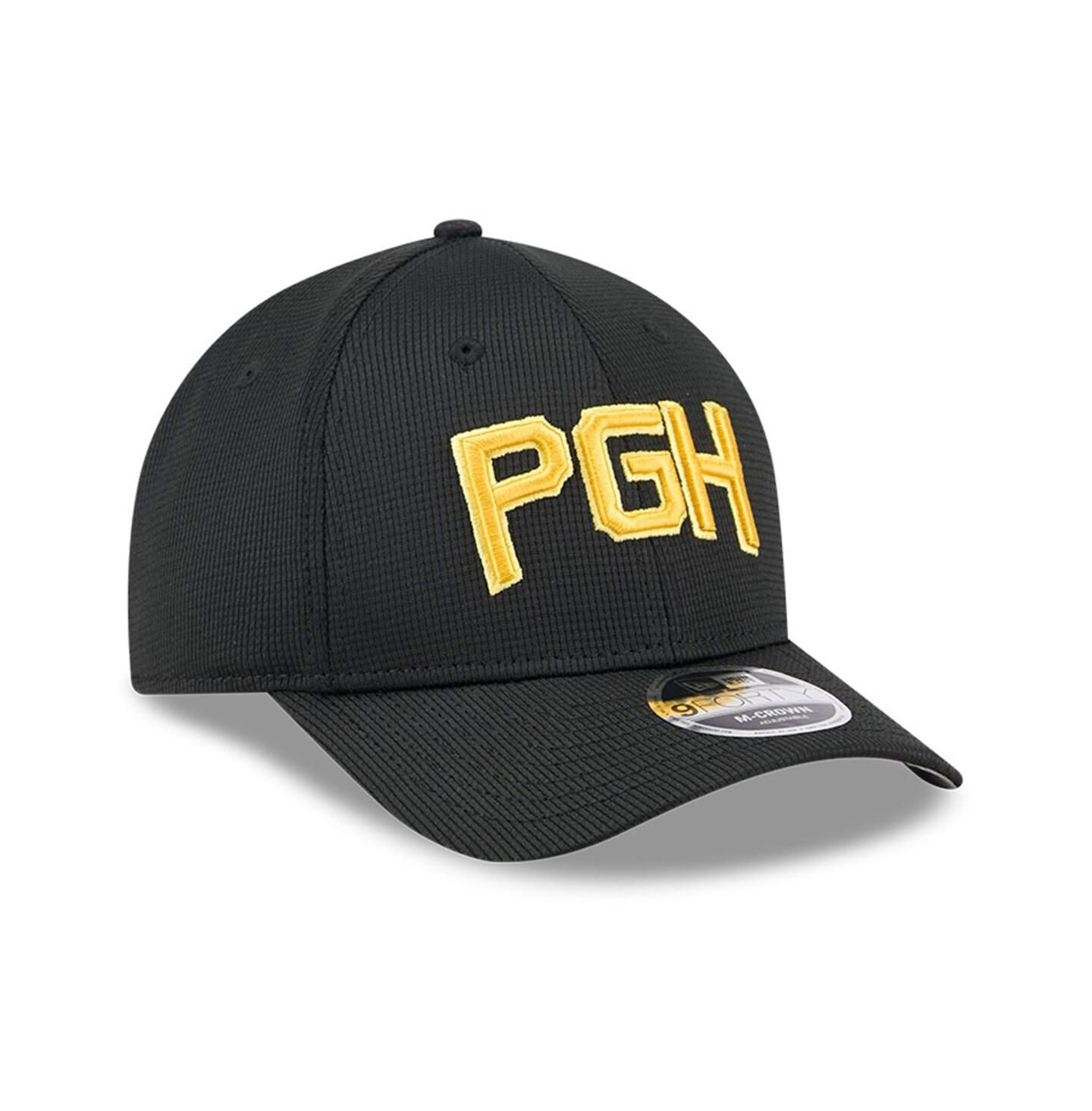 Мужская кепка New Era Black Pittsburgh Pirates City Connect Batting Practice 9FORTY M-Crown Adjustable Hat — фото 3