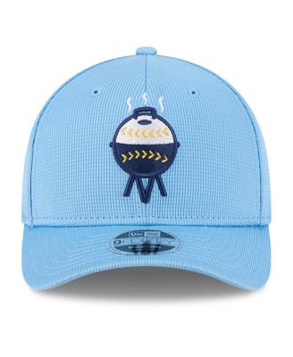 Мужская светло-голубая бейсболка Milwaukee Brewers City Connect для тренировок по бейсболке New Era 9FORTY с регулируемой длиной М-образной короны