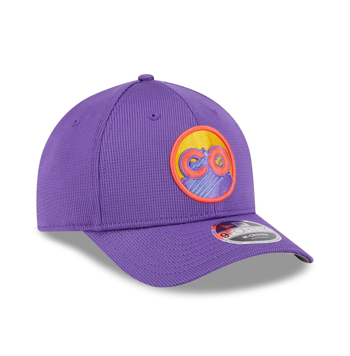 Мужская кепка New Era Purple Colorado Rockies 2025 City Connect Batting Practice 9FORTY Adjustable Hat — фото 3
