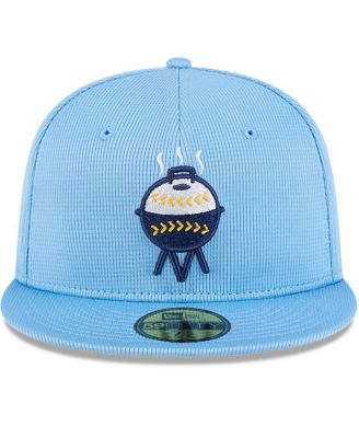 Мужская светло-голубая бейсболка New Era Milwaukee Brewers City Connect Batting Practice 59 размера 