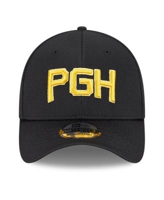 Мужская черная шляпа New Era Pittsburgh Pirates City Connect для тренировки по бейсболке 39-го размера Flex