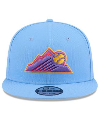 Мужская светло-голубая кепка-бейсболка New Era из коллекции Colorado Rockies 2025 City Connect 9FIFTY Snapback