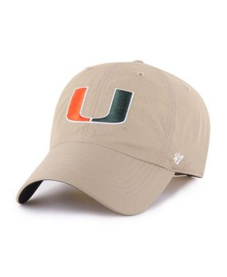 '47 Brand - Men's Khaki Miami Hurricanes Clean Up Brrr Adjustable Hat
