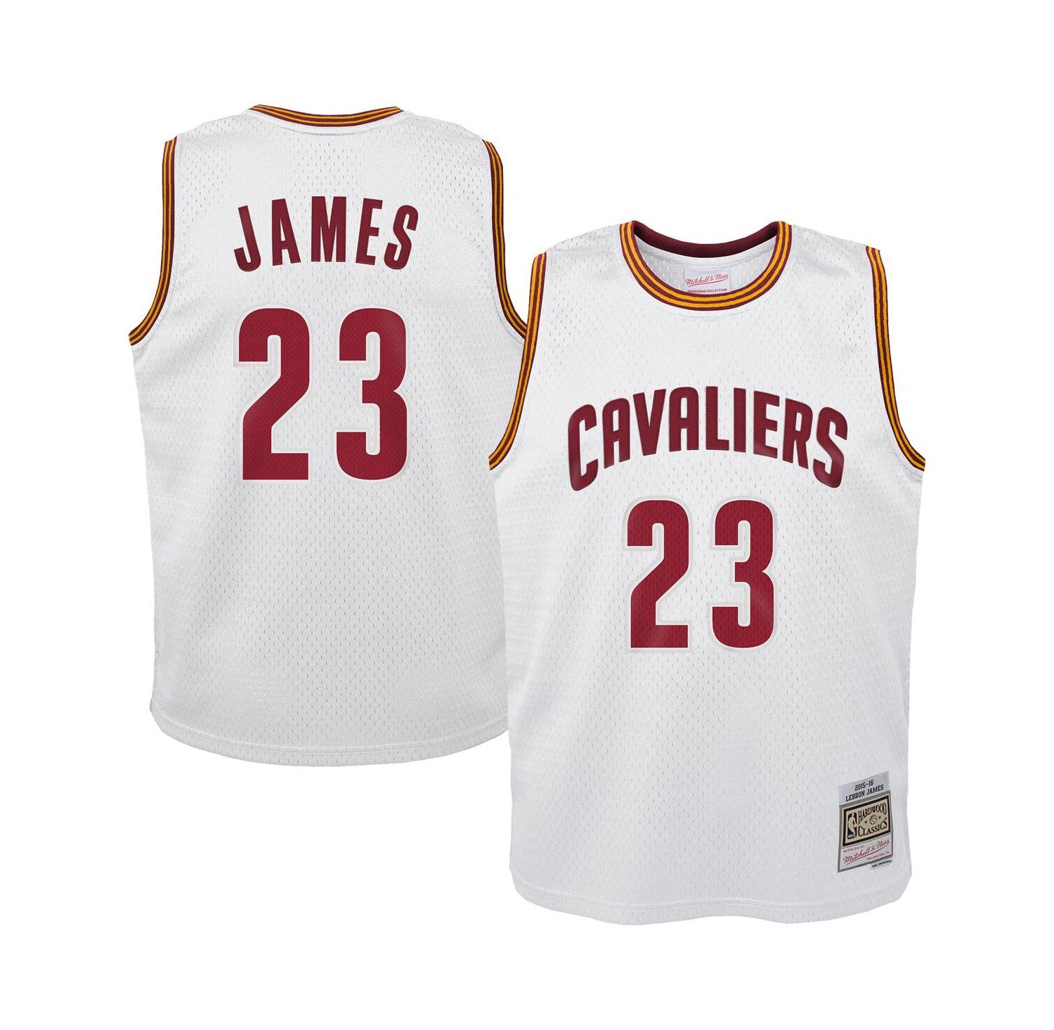 Big Boys and Girls LeBron James White Cleveland Cavaliers 2015-16 Hardwood Classics Swingman Throwback Home Jersey