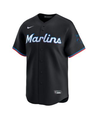 Мужская футболка Nike из песочной алькантары черного цвета Miami Marlins Alternate Limited Player Jersey
