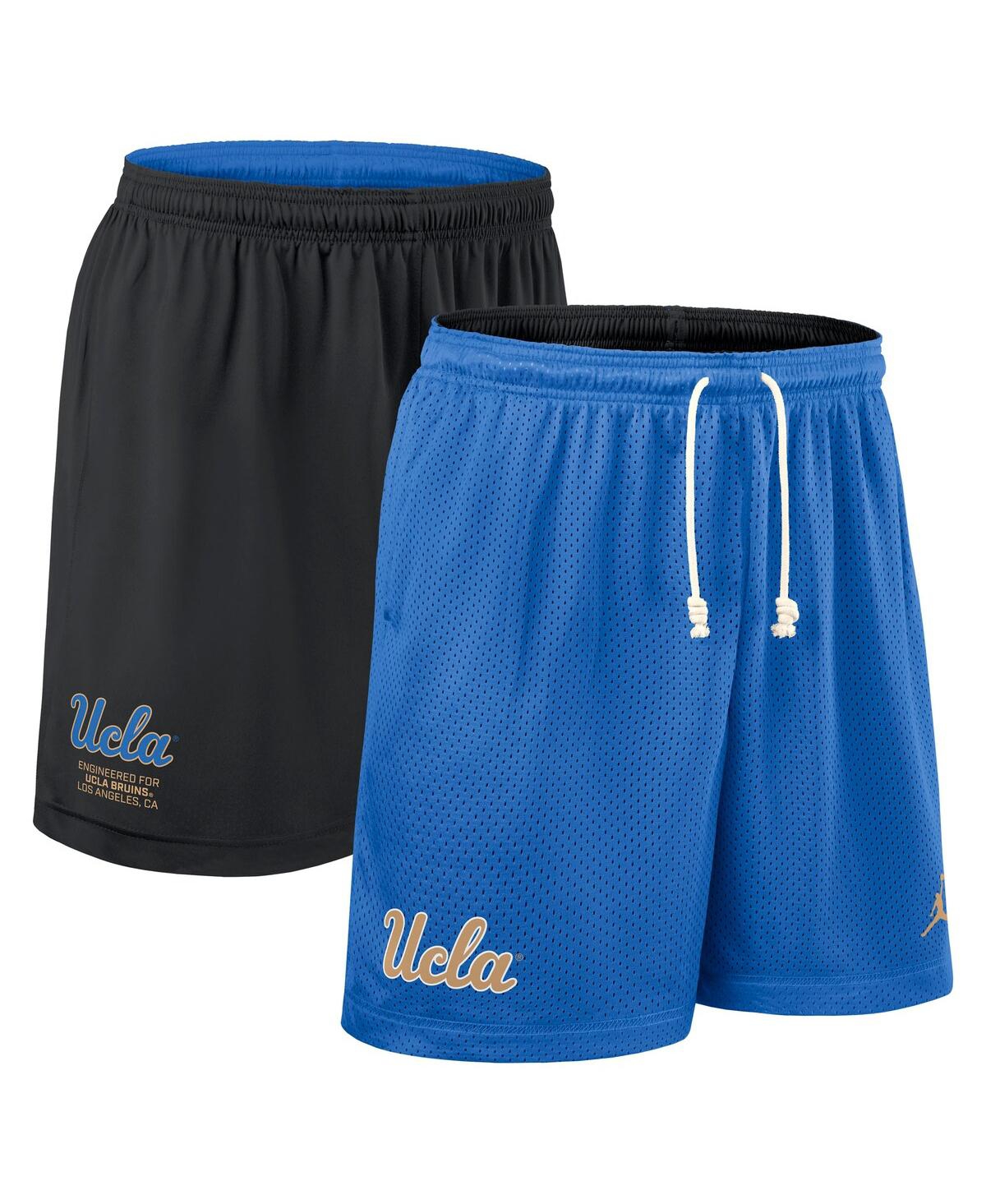 JORDAN MEN'S BLUE/BLACK UCLA BRUINS 2025 SIDELINE REVERSIBLE PERFORMANCE SHORTS 