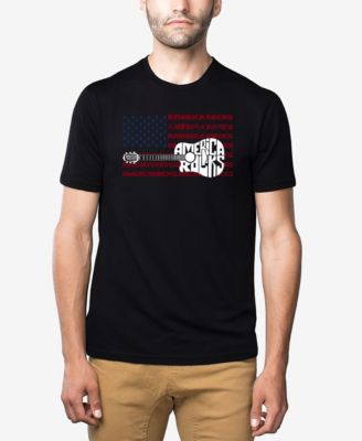 LA Pop Art - America Rocks - Men's Premium Blend Word Art T-Shirt