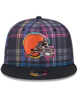 Мужская черная кепка-бейсболка New Era Cleveland Browns 2024 NFL Crucial Catch в клетку длиной 9 футов 5 дюймов