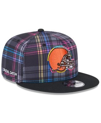 New Era - Men's Black Cleveland Browns 2024 NFL Crucial Catch Plaid 9FIFTY Snapback Hat