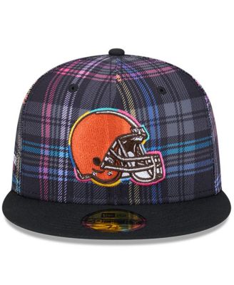 Мужская черная приталенная шляпа New Era Cleveland Browns 2024 NFL Crucial Catch в клетку 59 см.