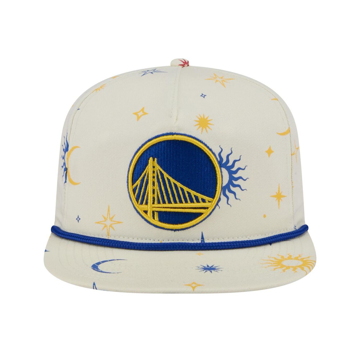 Men's Cream Golden State Warriors Lunar Golfer Snapback Hat