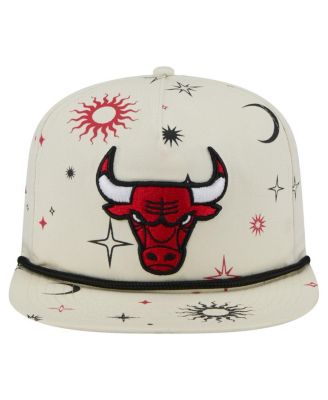 Мужская бейсболка Chicago Bulls Lunar Golfer Snapback кремового цвета от New Era