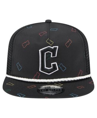 Мужская черная регулируемая шляпа дальнобойщика-гольфиста Cleveland Guardians Gummy от New Era