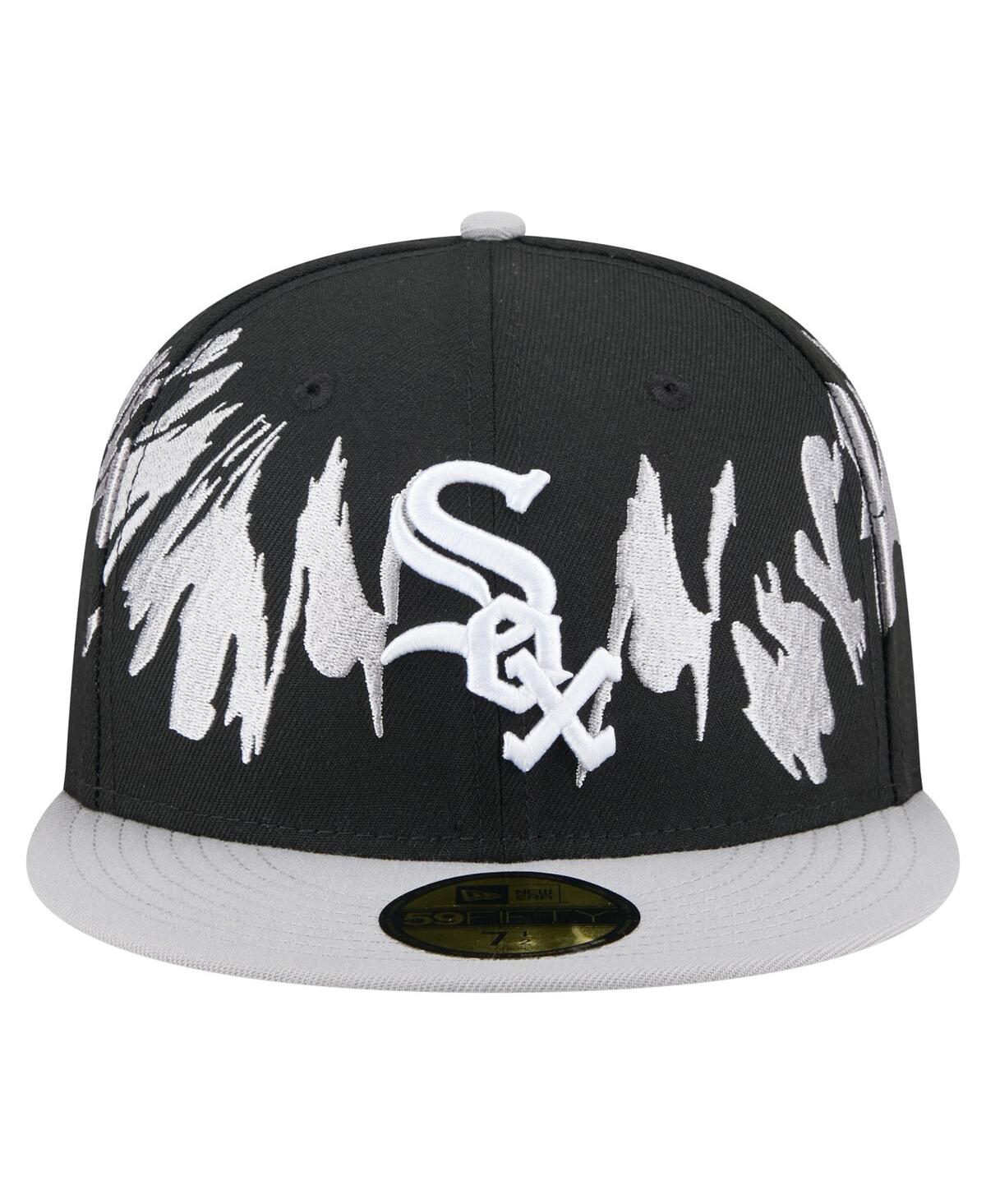 New Era Men's Black/gray Chicago White Sox Retro Pattern 59fifty Fitted Hat