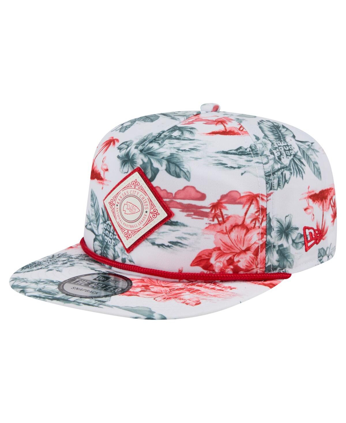 NEW ERA MEN'S WHITE KANSAS CITY CHIEFS ADVENTURE GOLFER SNAPBACK HAT 