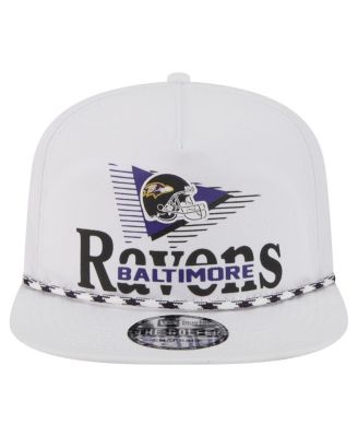 Мужская белая бейсболка для гольфа Baltimore Ravens Collide от New Era