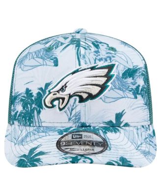 Мужская темно-зеленая шляпа Philadelphia Eagles Hula Trucker 9SEVENTY с регулируемой длиной, новая эра