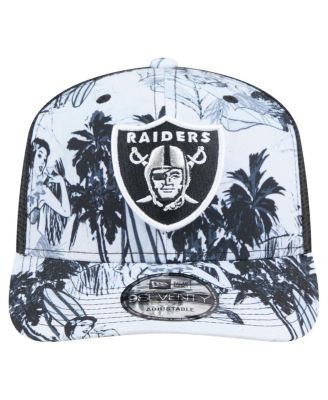 Мужская черная шляпа Las Vegas Raiders Hula Trucker 9SEVENTY с регулируемой длиной, новая эра