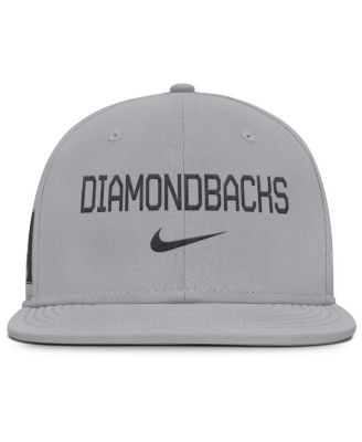 Мужская серая приталенная шляпа Arizona Diamondbacks от Nike True Performance