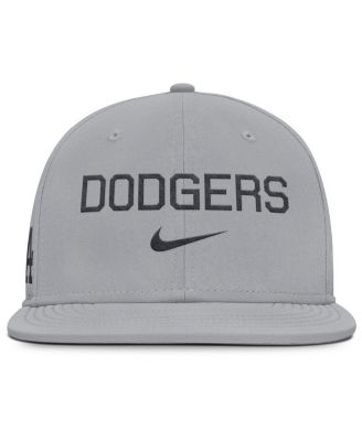 Мужская серая приталенная шляпа Nike Los Angeles Dodgers True Performance от Nike