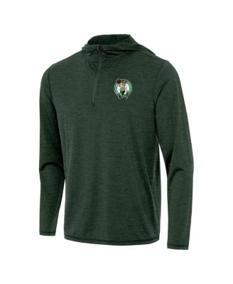 Antigua - Men's Hunter Green Boston Celtics Tidy Quarter-Zip Hoodie