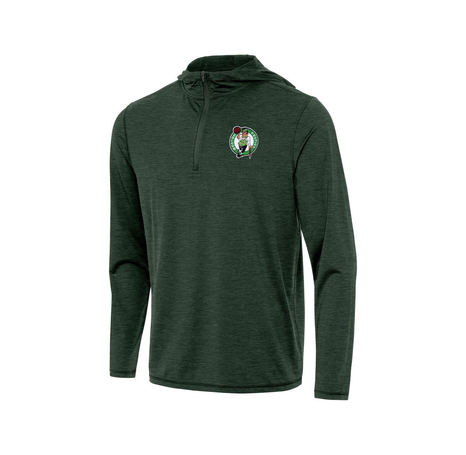 Men's Hunter Green Boston Celtics Tidy Quarter-Zip Hoodie