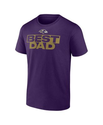 Спортивная мужская фиолетовая футболка Baltimore Ravens Best Dad с логотипом 