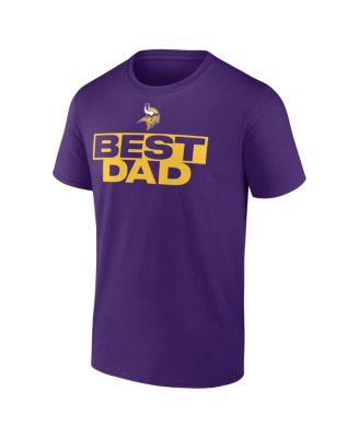 Спортивная мужская фиолетовая футболка Minnesota Vikings Best Dad с логотипом 