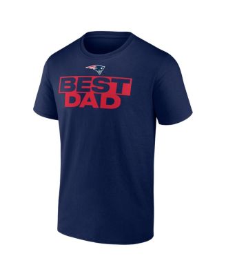 Спортивная мужская темно-синяя футболка New England Patriots Best Dad с логотипом 