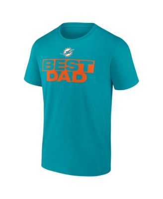 Men's Aqua Miami Dolphins Best Dad T-Shirt